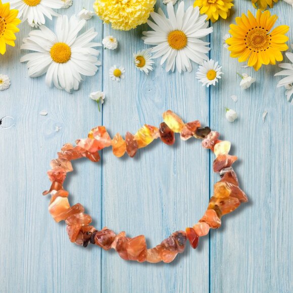 Natural Stone Healing Pure Red Agate Beads Stretch Bracelet Fine Jewelry - Picture 12 of 13